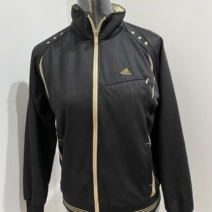 Black & Gold Adidas zip up sweater